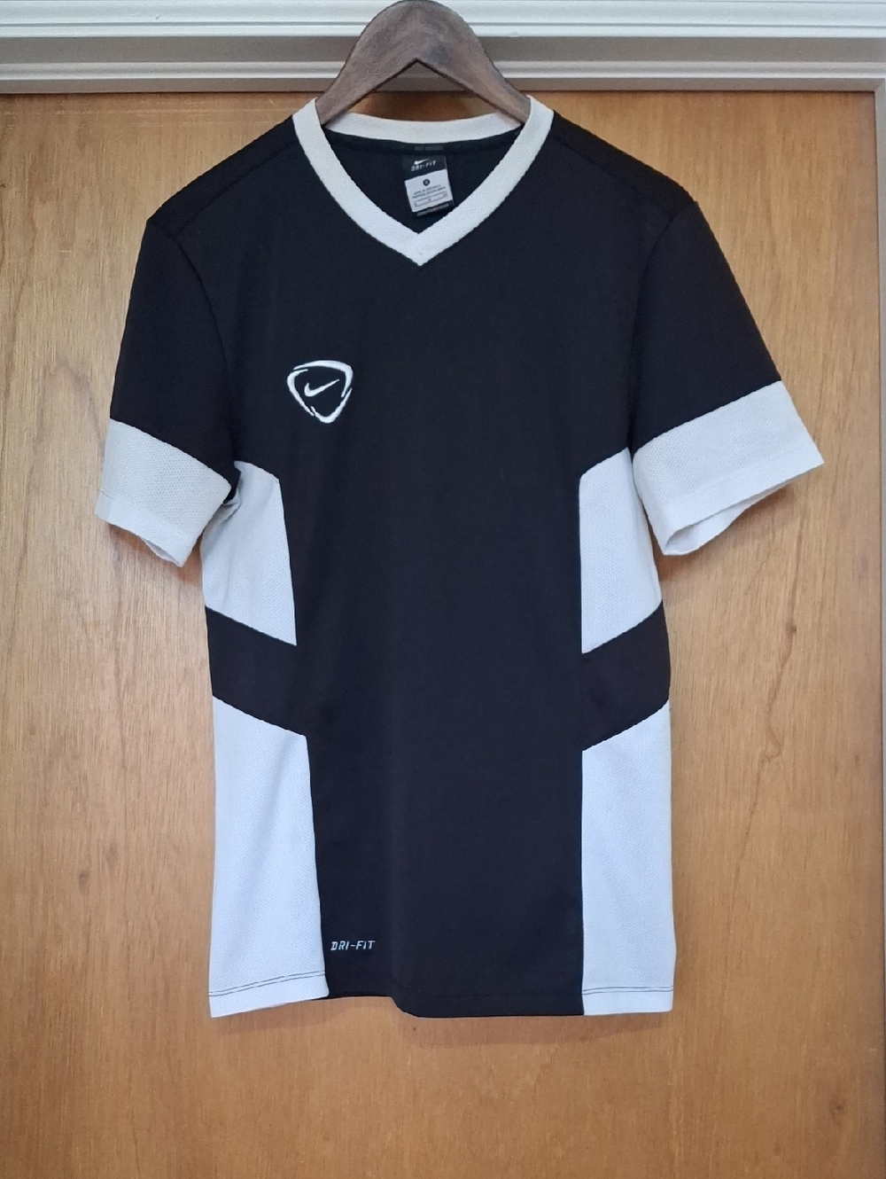 Nike Black & White Dri-FIT Short Sleeve V-Neck Jersey
